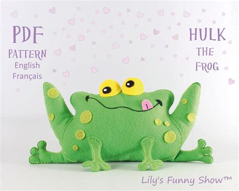 Felt Frog Sewing Pattern PDF Pattern Instant Download-felt - Etsy Canada