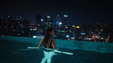 Marina Bay Sands Pool Night