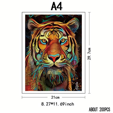 Tiger Wooden Puzzle Uniquely Irregular Animal Shaped Wooden Jigsaw ...