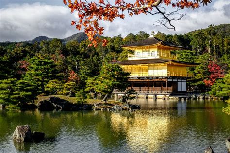 Kinkakuji Temple - Golden Pavilion In Kyoto, Japan