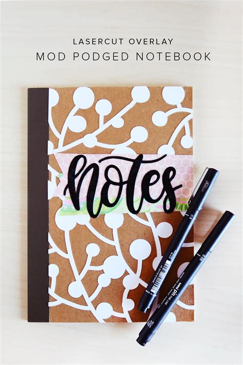 Overlay DIY notebook designs - Mod Podge Rocks