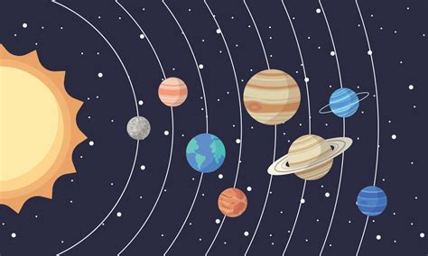 Set of cartoon solar system planets. Children s education. Vector ...