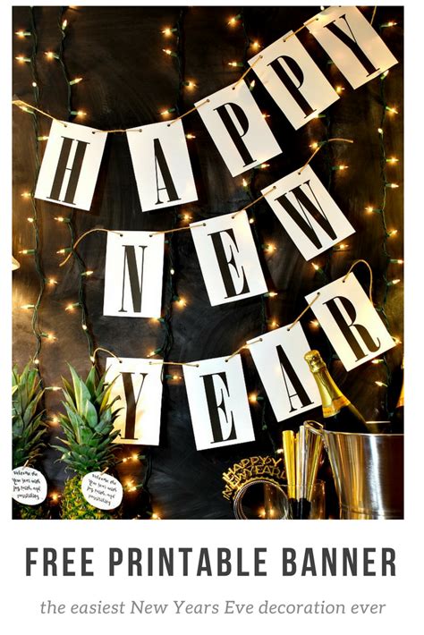 Free Printable Happy New Year Banner - Printable Word Searches