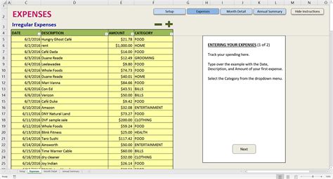 Income And Expense Worksheet Template