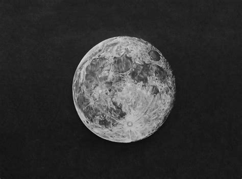 Full Moon Drawing Sourcewing Realistic Pencil Drawing Of A Full Moon ...