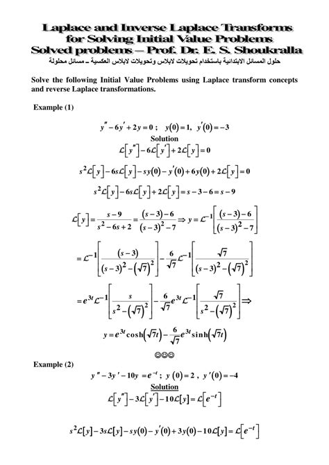 Top de linha entre si Para cima laplace transform examples fertilizante ...