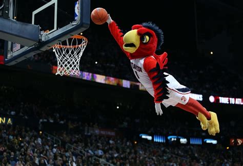 Atlanta Hawks mascot tries to jump barricade, lands on groin (Video)