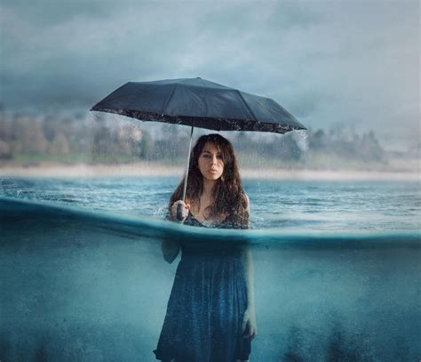 Photography Manipulation Umbrella Girl Women Rain, HD Photography, 4k ...