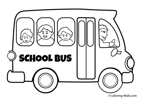 School bus Transportation coloring pages for kids, printable ...