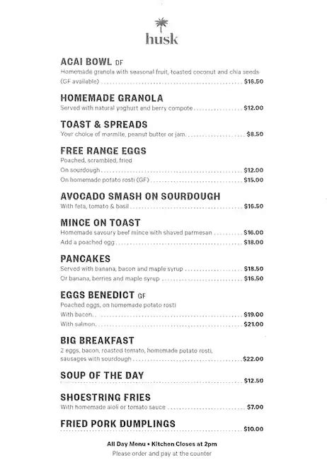 Husk Menu, Menu for Husk, Epsom, Auckland - Menumania/Zomato