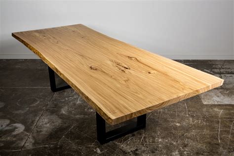 Live Edge Elm Dining or Conference Table, 110" - City Trees Furniture