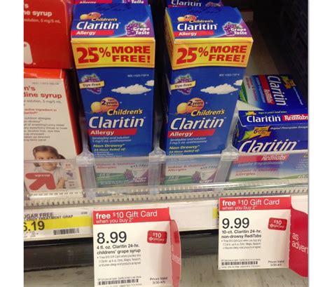 Claritin Coupons = $1.09 per Bottle at Target with Coupon Stack