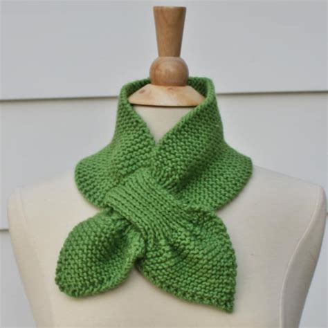 Keyhole Scarf Knitting Pattern Knit Ascot Scarf Pattern - Etsy