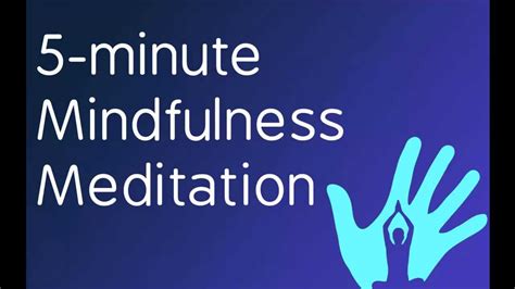 Five Minute Mindfulness Meditation | Relax in 5 Minutes - YouTube