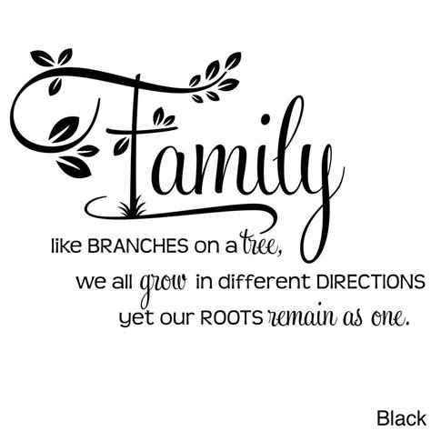 'Family, Like Branches on a Tree..." Two-tone Vinyl Wall Decal | Family ...