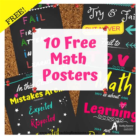 Free Math Posters {Poster Board Ideas!} – A Plus Teaching Resources