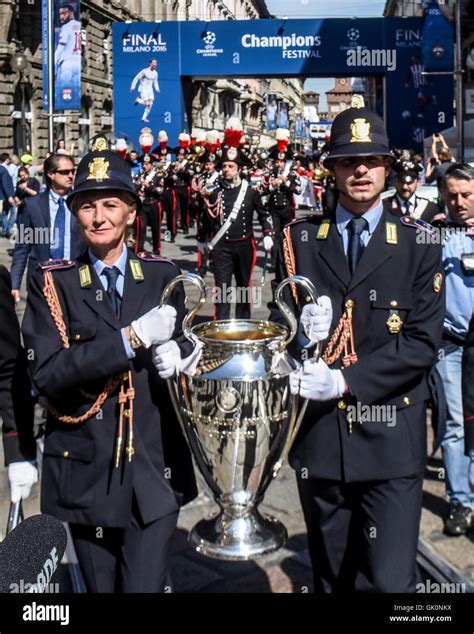 UEFA Champions League trophy ceremony ahead of the final on Saturday ...