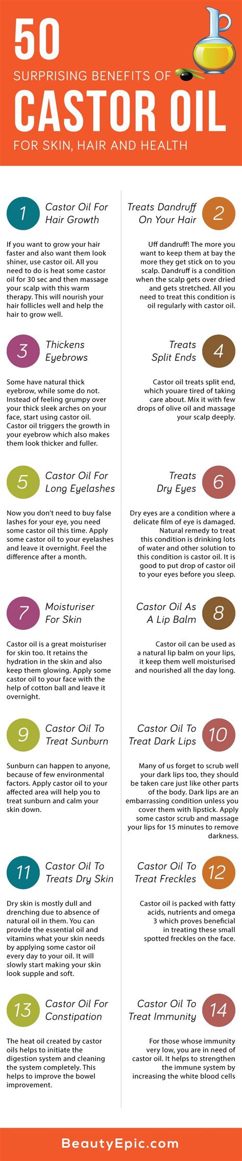 50 Surprising Uses & Benefits of Castor Oil for Skin, Hair and Health ...