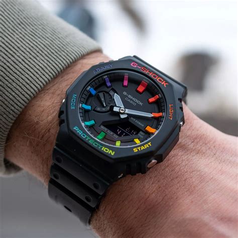 IFLW G-Shock 'CasiOak' Black Rainbow | G shock watches mens, G shock ...