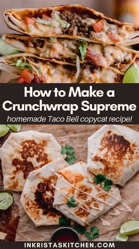 Taco Bell Crunchwrap Supreme | Recipe | Crunch wrap supreme, Crunchwrap ...