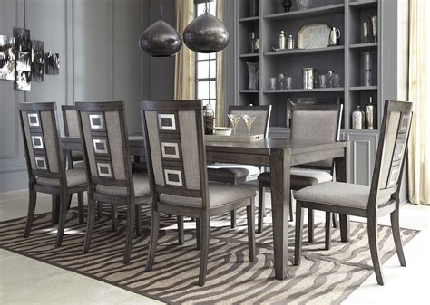 Chadoni Gray Rectangular Extendable Dining Room Set from Ashley | Coleman Furniture