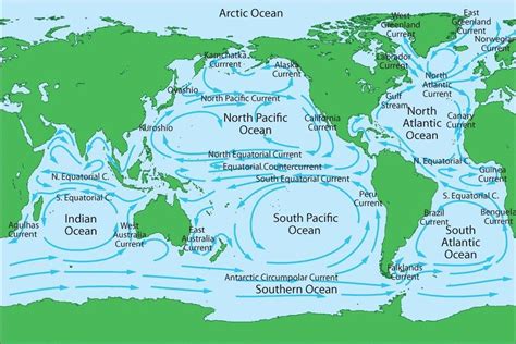 Major Ocean Currents On The Map