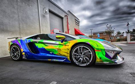 HD Lamborghini aventador custom colors Wallpaper | Download Free - 145736