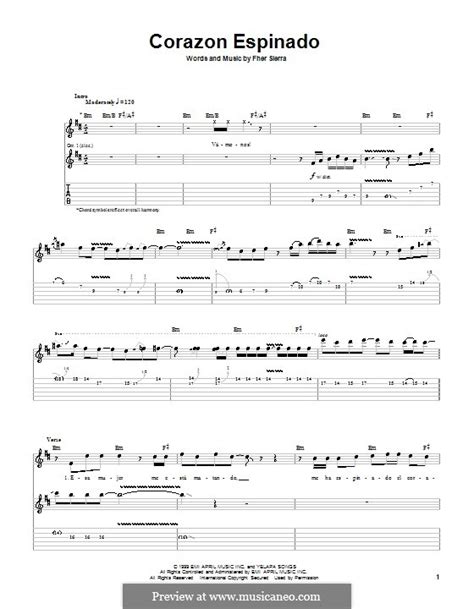 Corazon Espinado (Santana) by F. Sierra - sheet music on MusicaNeo