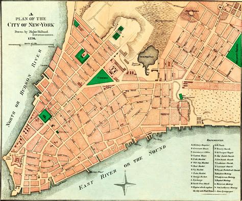 Map of New York City 1776 - New York 1776 map (New York - USA)