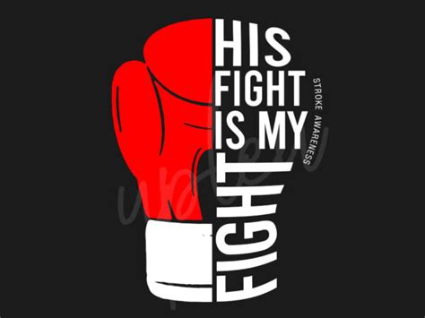 His Fight Is My Fight For Stroke SVG,Stroke Awareness SVG, Red Ribbon ...