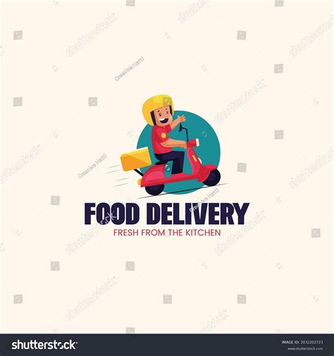 Food Delivery Vector Mascot Logo Template Stock Vector (Royalty Free ...