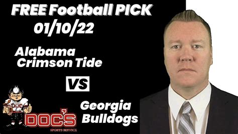 Free Football Pick Alabama Crimson Tide vs Georgia Bulldogs Picks, 1/10 ...