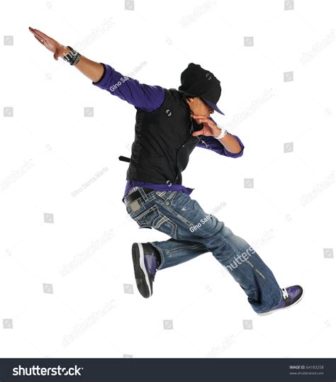 African American Hip Hop Dancer Jumping Stock Photo 64183258 - Shutterstock