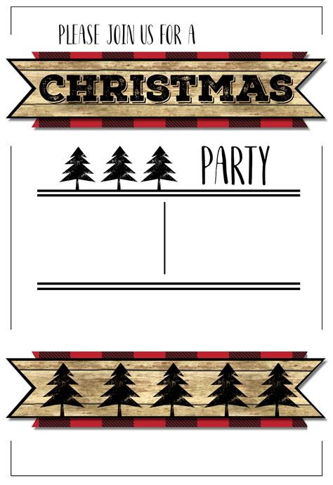 Christmas Party Invitation Templates Free Printable - Paper Trail Design