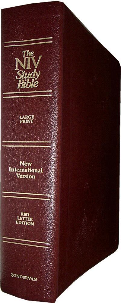 Zondervan NIV Study Bible, Red Letter Edition [Large Print] (Burgundy ...