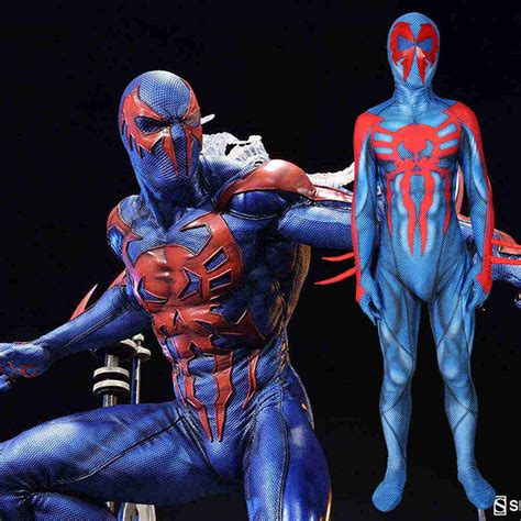 Spider-Man 2099 Miguel O’Hara Costume Cosplay nel versetto Spider ...