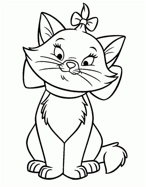 Marie Cat from Disney Coloring Page - Free Printable Coloring Pages for ...