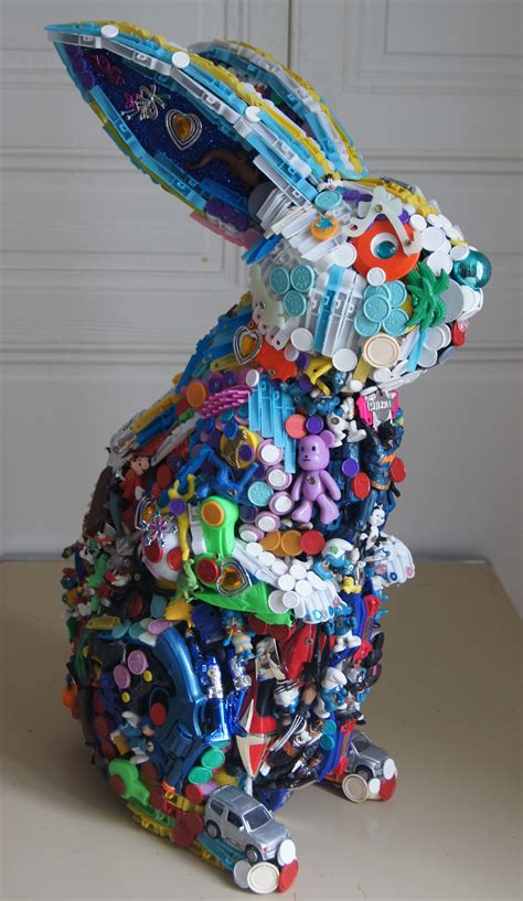 Rabbit ~ Robert Bradford recycled toy art | Sanat çocuklar, Kids crafts ...