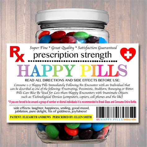 Happy Pills Label | TidyLady Printables