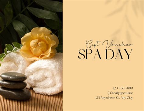 Free, Printable, Customizable Spa Gift Certificate, 49% OFF