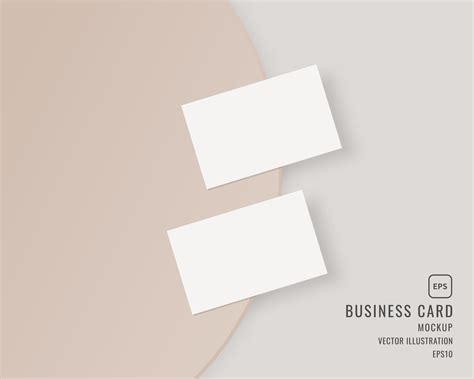 Blank business card mockup. Mockup of two horizontal business cards ...