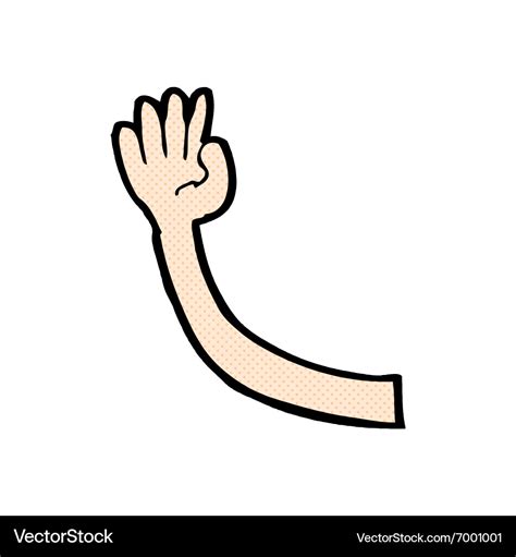 Comic cartoon arm Royalty Free Vector Image - VectorStock