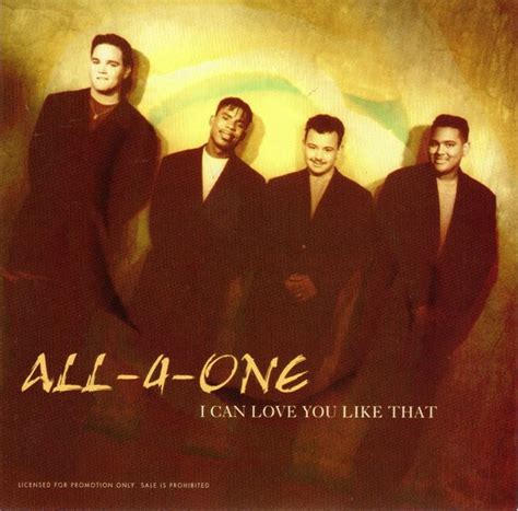 All-4-One - I Can Love You Like That (CD, Single, Promo) | Discogs