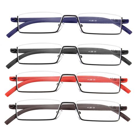 TR90 Flexible Colorful Reading Glasses Half Rim Presbyopic Glasses With ...