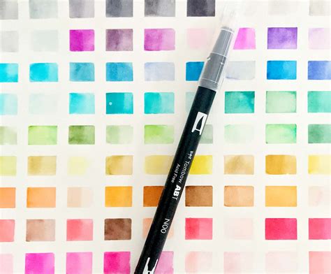 7 EASY ways to make a Tombow Dual Brush Pen Color Chart