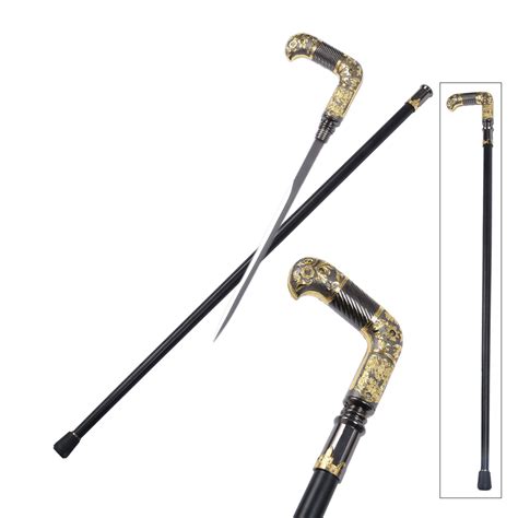 Gentlemen Walking Cane Sword | Cane sword, Sword, Walking staff