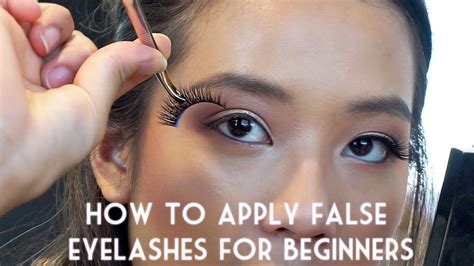 How to Apply False Eyelashes for Beginners - YouTube