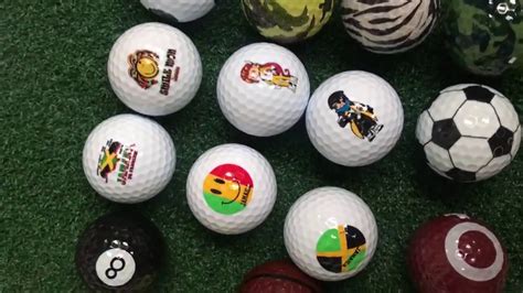 Printed golf ball, Novelty Golf balls - YouTube