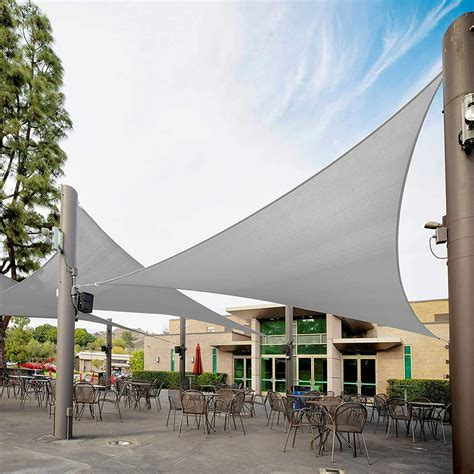 16' x 16' x 16' Gray Triangle Sun Shade Sail Canopy Awning Outdoor ...