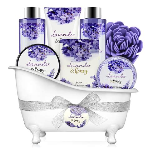 Body&Earth Bath and Body Set, 8 Pcs Bath Spa Gift Sets with Lavender ...